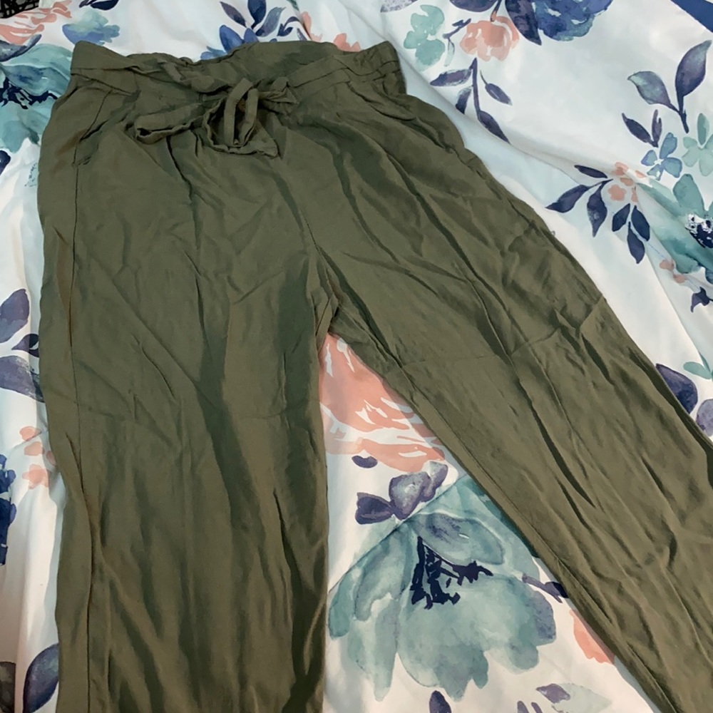 Olive green dress pants